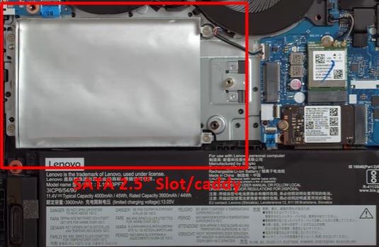 SATA 2.5 SSD Slot